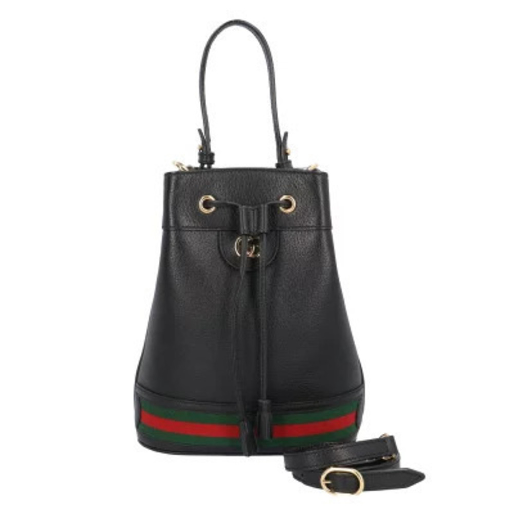 Gucci GG Baguette Ophidia Shoulder Bag Leather Black
